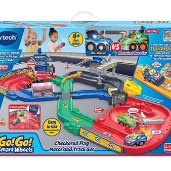 VTech Go! Go! Smart Wheels Checkered Flag Motorize 4.5ft Track Set🆕⌚📦🏃💨🚚 - Picture 5 of 16
